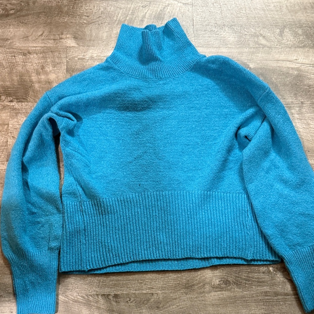 a new day Women's Vibrant Blue Turtleneck Sweater